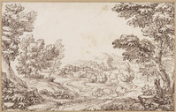 K VI 098
          <br/>
          Landschap met bosweg naar stad
          <br/>
          <em>Onofri, Crescenzio (1634-1714)</em>